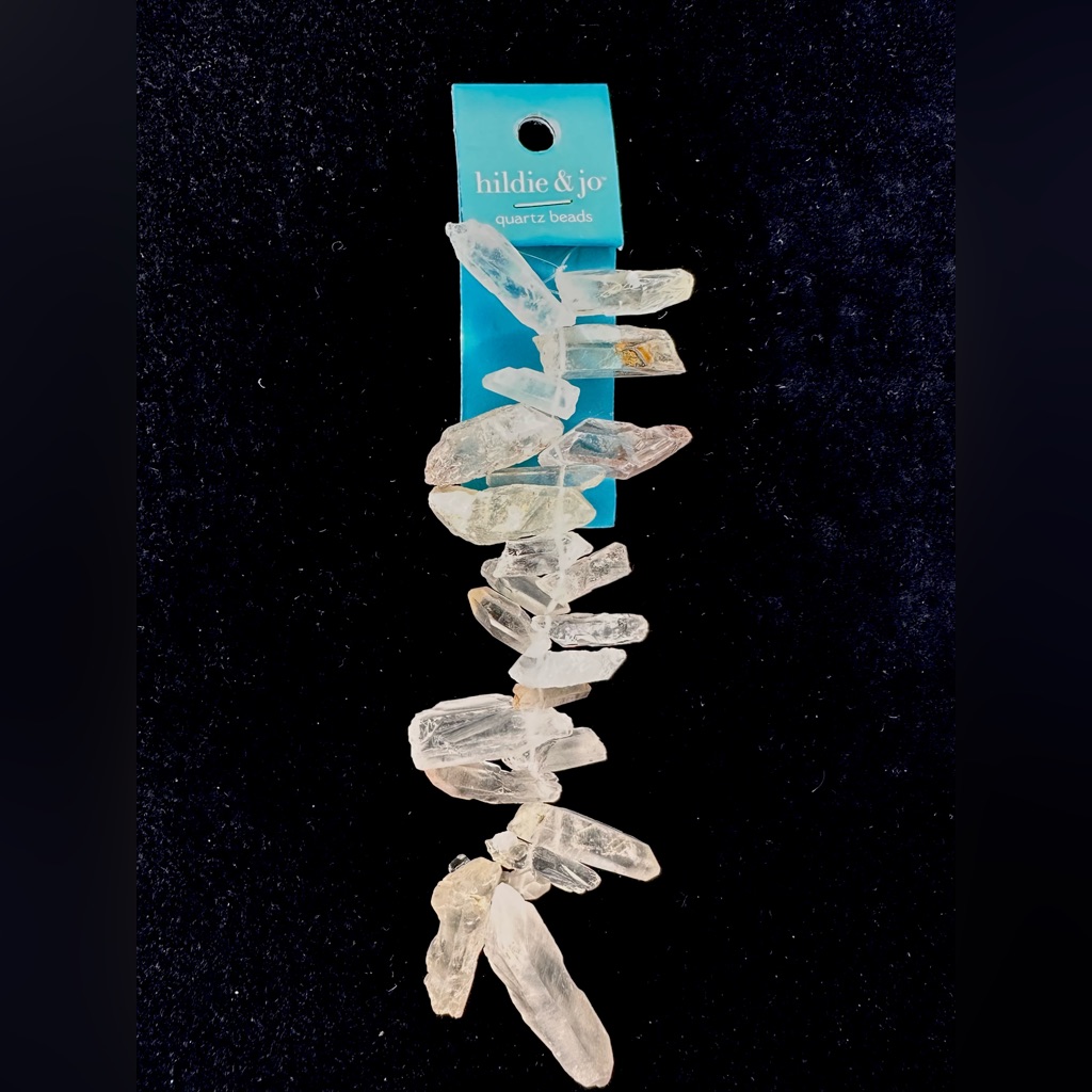 Matte Crystal Quartz Stone Strung Beads Nwt